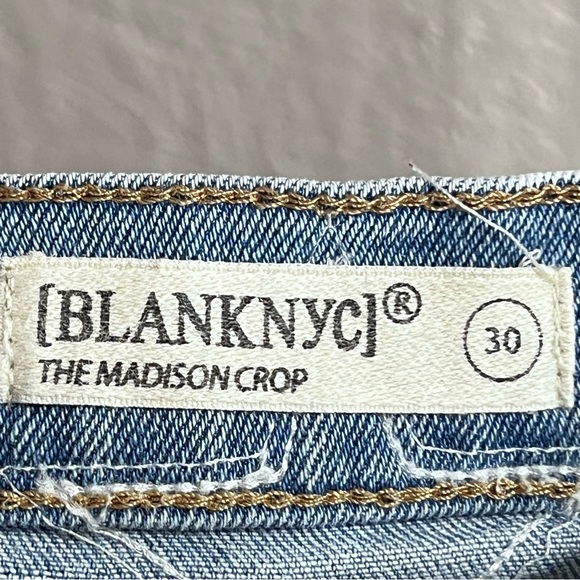 Blank NYC The Madison Crop High Rise Jeans Women’s Size 30 White Stars - Picture 11 of 15